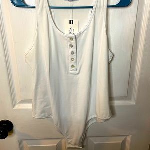 Women’s white bodysuit tank top | NWT